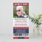 Einladungen zu Foto-Memorial-Service-Tickets (Stehend Vorderseite)