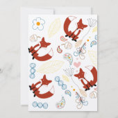 Einladungen zu Fox and Hearts Baby Girl Shower (Rückseite)