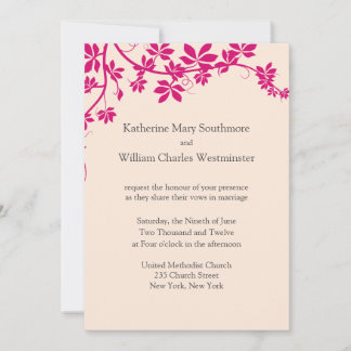 Einladungen zu Fuchsia und Elfenbeinhochzeiten