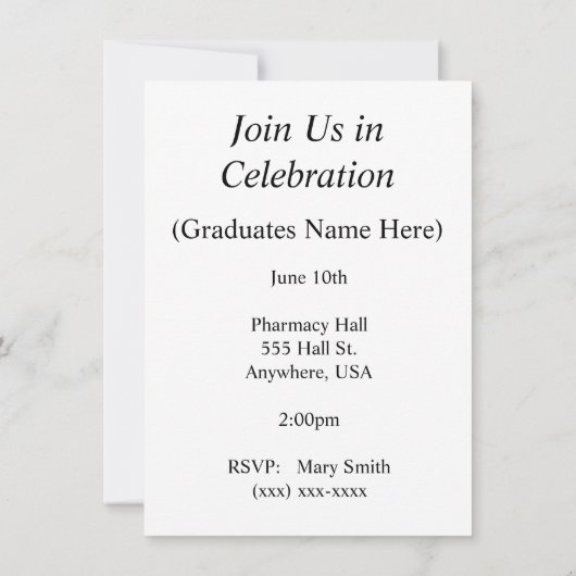 Einladungen zu Fun Pharm-D Graduation (Rückseite)