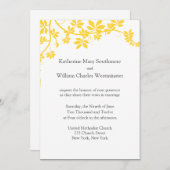 Einladungen zu gelben und grauen Hochzeiten (Vorne/Hinten)