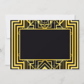 Einladungen zu geometrischen Hochzeiten in Schwarz (Rückseite)