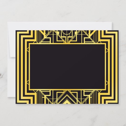 Einladungen zu geometrischen Hochzeiten in Schwarz (Rückseite)