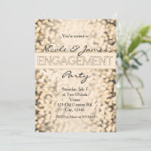 Einladungen zu goldener Funkellicht (Stehend Vorderseite)