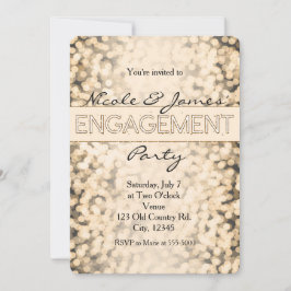 Einladungen zu goldener Funkellicht