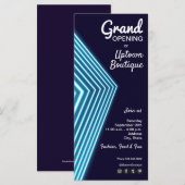 Einladungen zu Grand Opening Blue Neon (Vorne/Hinten)