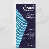 Einladungen zu Grand Opening Blue Neon (Vorderseite)