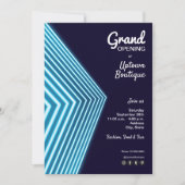 Einladungen zu Grand Opening Blue Neon (Vorderseite)