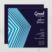 Einladungen zu Grand Opening Blue Neon (Vorne/Hinten)