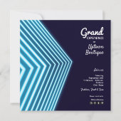 Einladungen zu Grand Opening Blue Neon (Vorderseite)