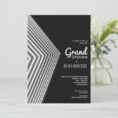 Einladungen zu Grand Opening White Neon (Stehend Vorderseite)