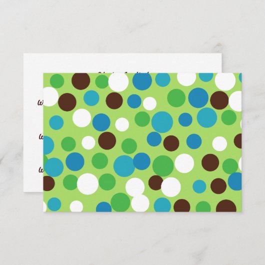 Einladungen zu grünen Punkten (Vorne/Hinten)