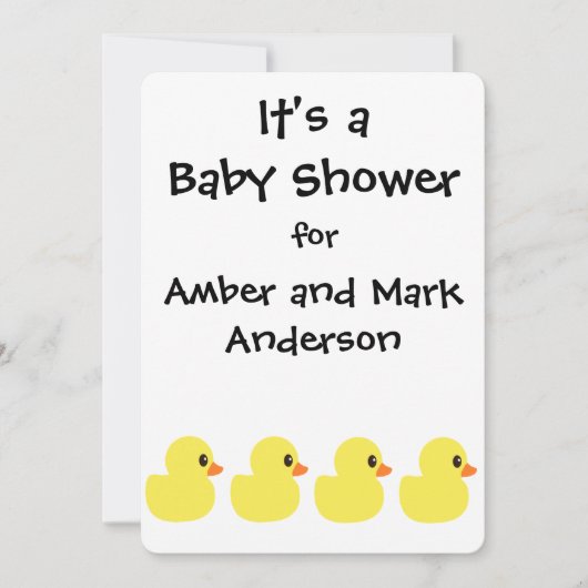 Einladungen zu Gummi Ducky (Vorderseite)