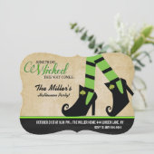 Einladungen zu Halloween-Hexenmeister (Stehend Vorderseite)