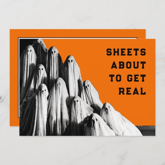 Einladungen zu Halloween-Party (Vorne/Hinten)