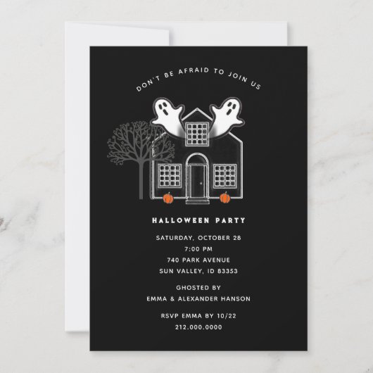 Einladungen zu Halloween-Party (Vorderseite)