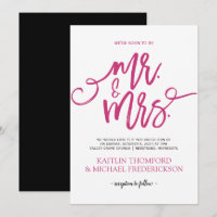 Einladungen zu Heiraten in Pink und Schwarz |Pinse