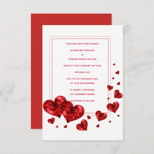 Einladungen zu Hochzeiten (Vorne/Hinten)