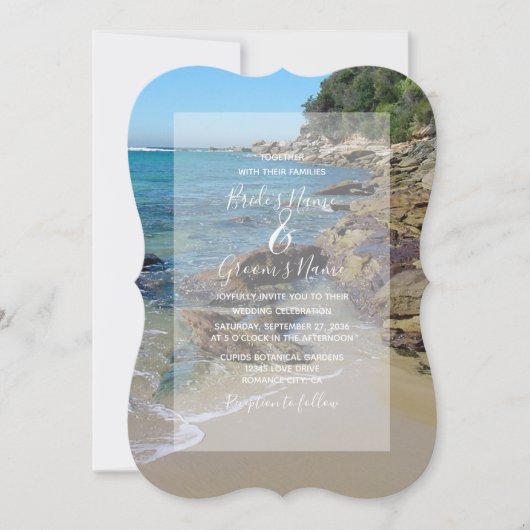 Einladungen zu Hochzeiten am Rocky Beach (Vorderseite)