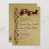 Einladungen zu Hochzeiten für Pferde und Beförderu (Vorne/Hinten)
