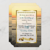 Einladungen zu Hochzeiten im Ozean (Vorne/Hinten)