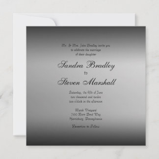 Einladungen zu Hochzeiten im Schwarzen und Weißen