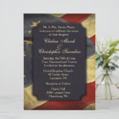 Einladungen zu Hochzeiten in amerikanischen Flag L (Stehend Vorderseite)