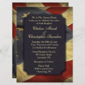 Einladungen zu Hochzeiten in amerikanischen Flag L (Vorne/Hinten)