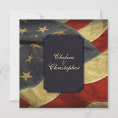 Einladungen zu Hochzeiten in amerikanischen Flag L (Rückseite)