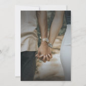 Einladungen zu Hochzeiten in Aquarellfarben und Fo (Rückseite)