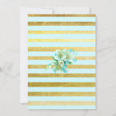 Einladungen zu Hochzeiten in Blau und Gold (Rückseite)