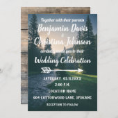 Einladungen zu Hochzeiten in den Mountain Stream (Vorne/Hinten)