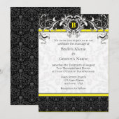 Einladungen zu Hochzeiten in der A7-Schwarzschwarz (Vorne/Hinten)