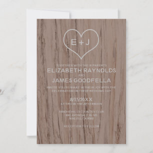 Einladungen zu Hochzeiten in edlem Holz