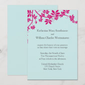 Einladungen zu Hochzeiten in Honeysuckle und Tropi (Vorne/Hinten)