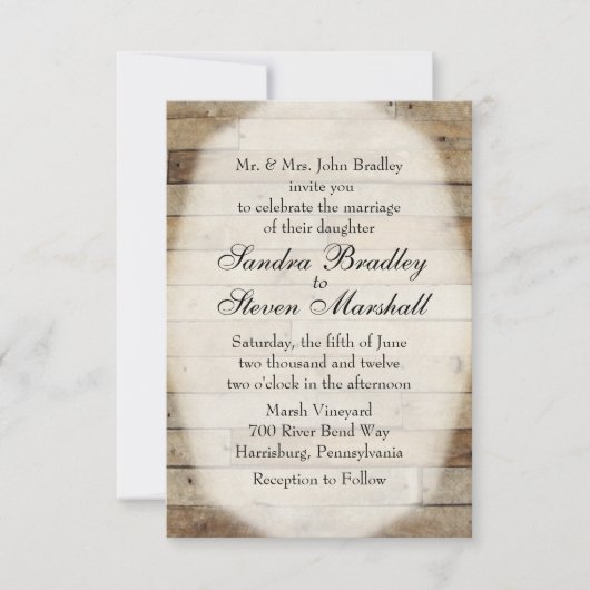 Einladungen zu Hochzeiten in Ländern (Vorderseite)