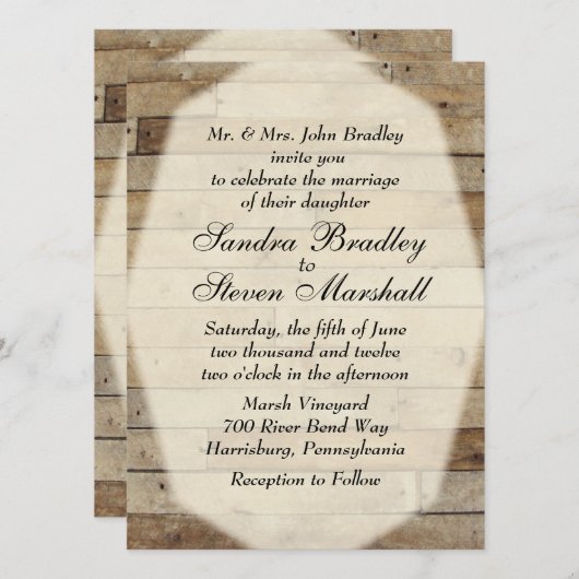 Einladungen zu Hochzeiten in Ländern (Vorne/Hinten)