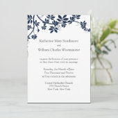 Einladungen zu Hochzeiten in Navy und White (Stehend Vorderseite)