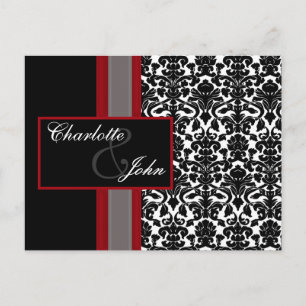 Einladungen zu Hochzeiten in Red White Black Damas
