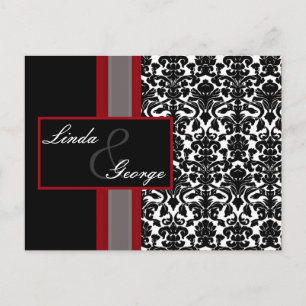 Einladungen zu Hochzeiten in Red White Black Damas