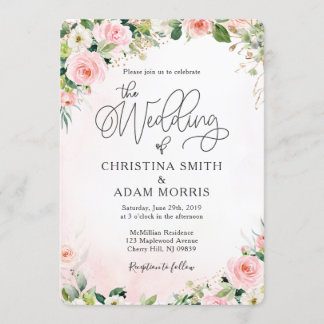 Einladungen zu Hochzeiten in Rosa
