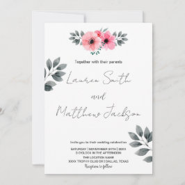 Einladungen zu Hochzeiten in Rosa