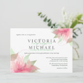 Einladungen zu Hochzeiten in Rosa und Weiß (Stehend Vorderseite)