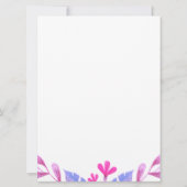 Einladungen zu Hochzeiten in Rosa Wasserfarbe (Rückseite)