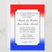 Einladungen zu Hochzeiten in Rot-Weiß und Blau-Str (Vorderseite)