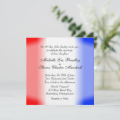 Einladungen zu Hochzeiten in Rot-Weiß und Blau-Str (Stehend Vorderseite)