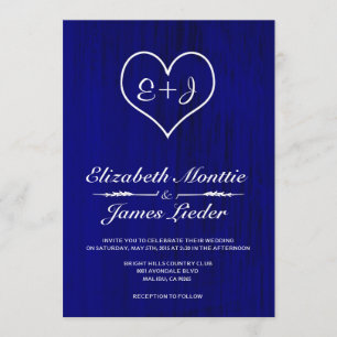 Einladungen zu Hochzeiten in Royal Blue Country