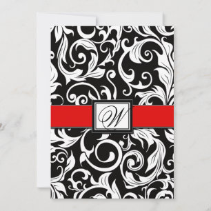 Einladungen zu Hochzeiten in Schwarz und Rot