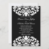 Einladungen zu Hochzeiten in Schwarz und Weiß (Vorderseite)
