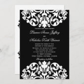 Einladungen zu Hochzeiten in Schwarz und Weiß (Vorne/Hinten)